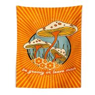 70s Vintage Mushrooms Tapestry - Image 4