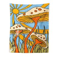 70s Vintage Mushrooms Tapestry - Image 2