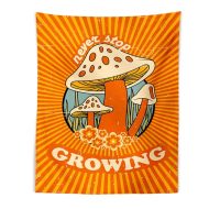 70s Vintage Mushrooms Tapestry - Image 3