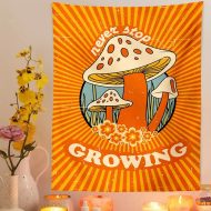 70s Vintage Mushrooms Tapestry - Image 6