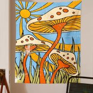 70s Vintage Mushrooms Tapestry - Image 7
