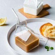 Mini Glass Milk Carton Cup - Image 8
