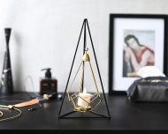 Geometric Iron Hanging Lantern Candle Holder or Vase - Image 5