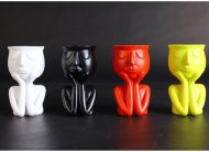 Cupping Face Resting Ceramic Planter - Image 12