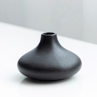 Black as Night Textured Ceramic Vases - Image 20