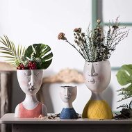 Caricature Portrait Face Figurine Sculpture Planter - Image 2