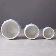 Rounded Diamond Ceramic Succulent Planters - Image 6