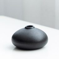 Black as Night Textured Ceramic Vases - Image 21