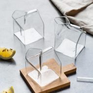 Mini Glass Milk Carton Cup - Image 3