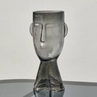 Abstract Face Blown Glass Vase - Image 12