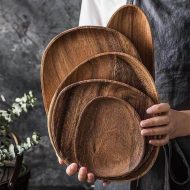 Acacia Rounded Serving Trays - Image 2