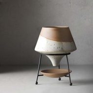 Dipped Clay Teardrop Pot with Saucer Stand - Image 8
