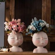 Peaceful Dream Sleeping Face Planter Vase - Image 6