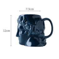 David's Head Ceramic Porcelain Mug - Image 11