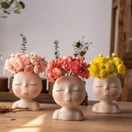 Peaceful Dream Sleeping Face Planter Vase - Image 5