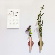 Modern Wall Mounted Metal Tube Vase - Image 3