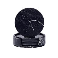 Marbled Vegan Leather Coasters - Image 6