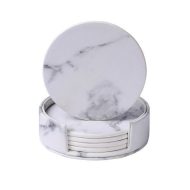 Marbled Vegan Leather Coasters - Image 11