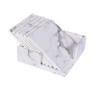 Marbled Vegan Leather Coasters - Image 8