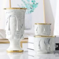 Marble Face Flower Pot and Vase