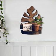 Monstera Leaf Wooden Shelf - Image 5