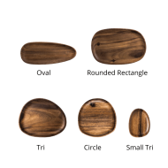 Acacia Rounded Serving Trays - Image 8