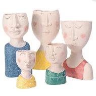 Caricature Portrait Face Figurine Sculpture Planter - Image 20