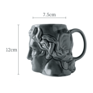 David's Head Ceramic Porcelain Mug - Image 12