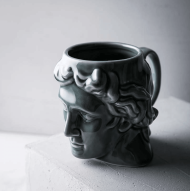 David's Head Ceramic Porcelain Mug - Image 3