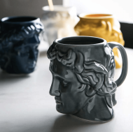 David's Head Ceramic Porcelain Mug - Image 4