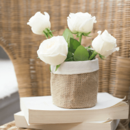Rustic Cloth Planter Basket - Image 9