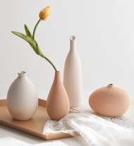 Shades of Neutral Ceramic Vases - Image 3