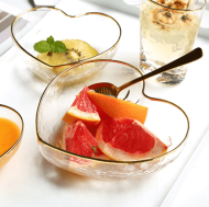 Glass Golden Heart Bowls + Cup - Image 6