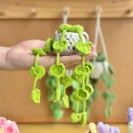 Pothos Car Hanging Plant Crochet Pattern - Flower Basket pothos car hanging crochet pattern — photo 4