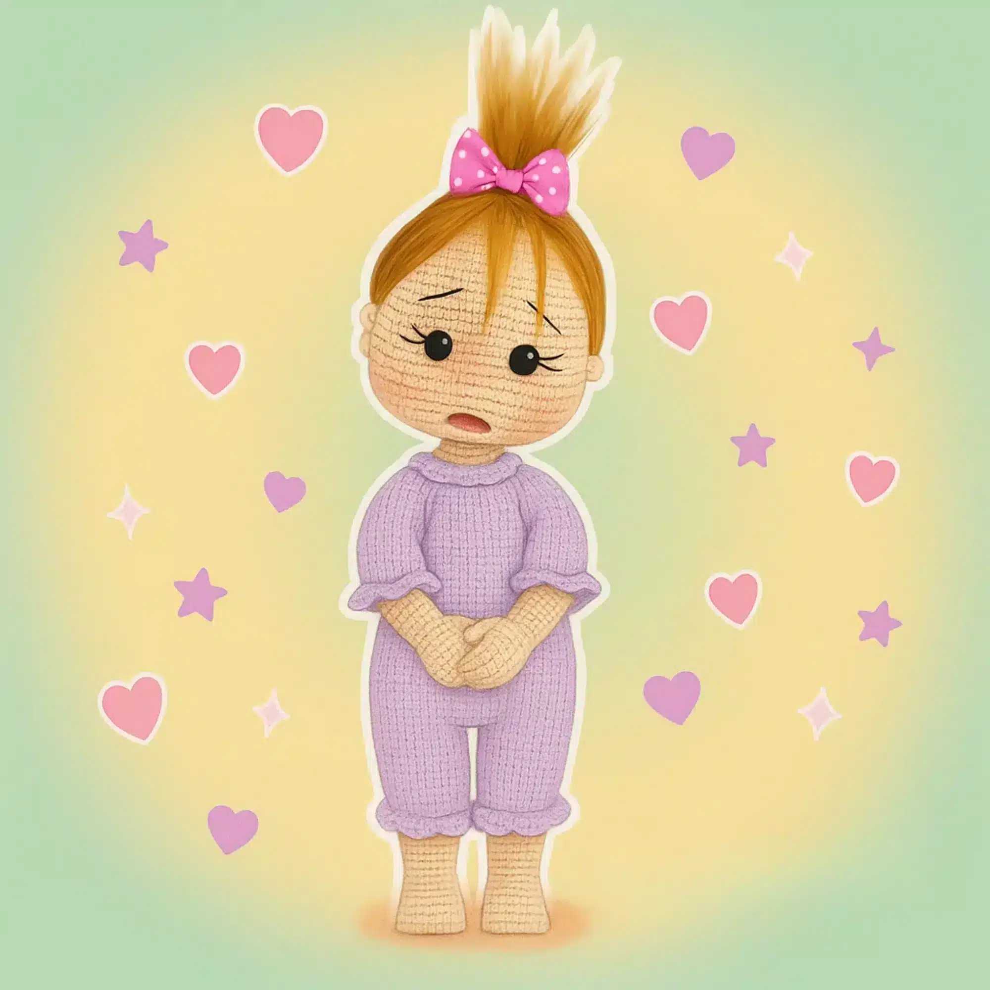 Baby Girl Amigurumi Crochet Pattern – realistic handmade baby doll plush