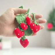 Easy Crochet Strawberry Plant Hanger Pattern - DIY Hanging Planter for Small Spaces crochet strawberry plant pattern