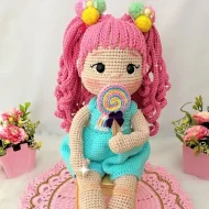 Crochet Doll Pattern with Pink Hair crochet doll pattern — photo 2