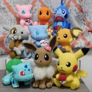 24 Pokemon amigurumi crochet pattern mini bundle - collection of Pokemon-inspired crochet toy patterns for beginners