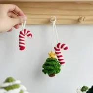Christmas Car Charms Crochet Pattern - Candy Cane & Tree ( Download) christmas car charms crochet pattern — photo 2