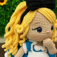 Alice in Wonderland Crochet Pattern - Handmade Doll with White Rabbit - Beginner to Advanced Amigurumi Design alice in
