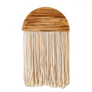 Wooden Semicircle Macrame Wall Decor - Image 10