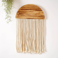 Wooden Semicircle Macrame Wall Decor - Image 9