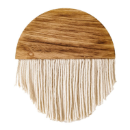 Wooden Semicircle Macrame Wall Decor - Image 8