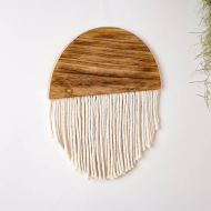 Wooden Semicircle Macrame Wall Decor - Image 7