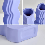 Wavy U Pastel Ceramic Vase - Image 6