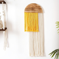 Wooden Semicircle Macrame Wall Decor - Image 5