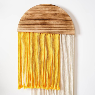 Wooden Semicircle Macrame Wall Decor - Image 4