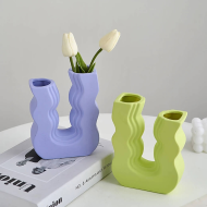 Wavy U Pastel Ceramic Vase - Image 5