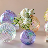 Spiral Glass Mini Ball Vase (3 Pack) - Image 5