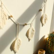 Macrame Leaf Tassels Wall Hanging Decor - Image 2